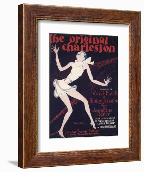 The Original Charleston, as Danced by Josephine Baker at the Folies-Bergere Paris-Roger de Valerio-Framed Photographic Print