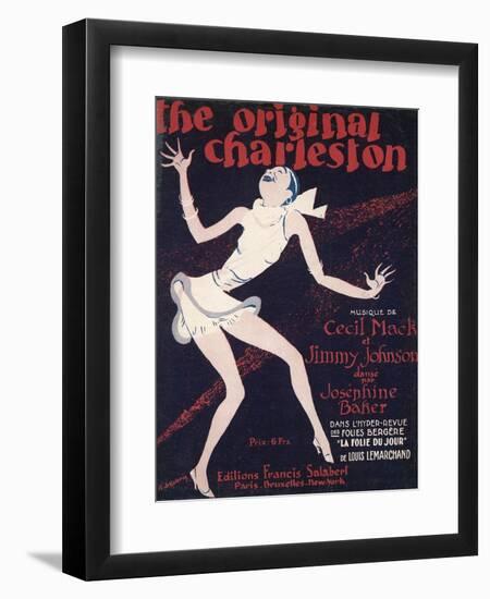 The Original Charleston, as Danced by Josephine Baker at the Folies-Bergere Paris-Roger de Valerio-Framed Photographic Print