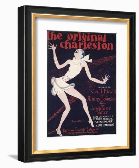 The Original Charleston, as Danced by Josephine Baker at the Folies-Bergere Paris-Roger de Valerio-Framed Photographic Print