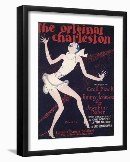 The Original Charleston, as Danced by Josephine Baker at the Folies-Bergere Paris-Roger de Valerio-Framed Photographic Print