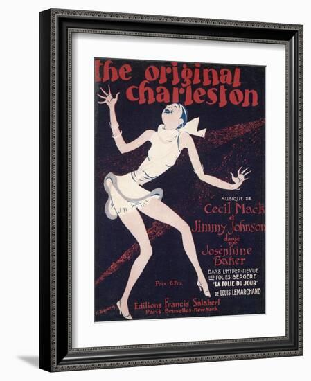 The Original Charleston, as Danced by Josephine Baker at the Folies-Bergere Paris-Roger de Valerio-Framed Photographic Print