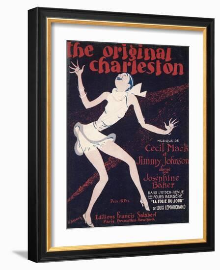 The Original Charleston, as Danced by Josephine Baker at the Folies-Bergere Paris-Roger de Valerio-Framed Photographic Print