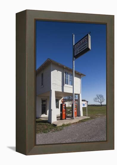 The Original Lucille's Route 66 Roadhouse, Hydro, Oklahoma, USA-Walter Bibikow-Framed Premier Image Canvas