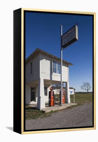 The Original Lucille's Route 66 Roadhouse, Hydro, Oklahoma, USA-Walter Bibikow-Framed Premier Image Canvas