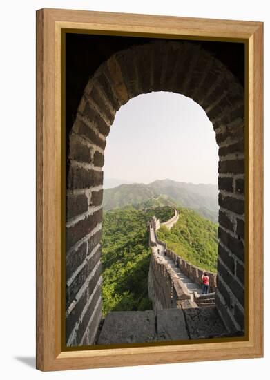 The Original Mutianyu Section of the Great Wall, Beijing, China-Michael DeFreitas-Framed Premier Image Canvas