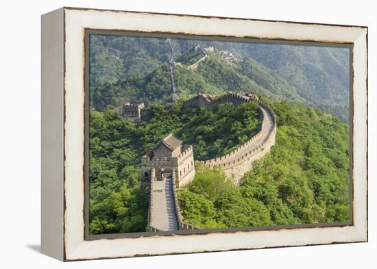 The Original Mutianyu Section of the Great Wall, Beijing, China-Michael DeFreitas-Framed Premier Image Canvas