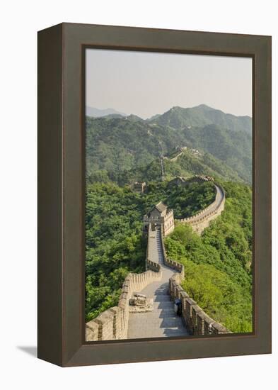 The Original Mutianyu Section of the Great Wall, UNESCO World Heritage Site, Beijing, China, Asia-Michael DeFreitas-Framed Premier Image Canvas