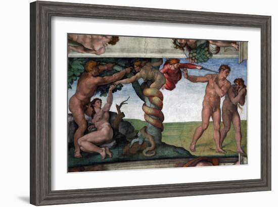 The Original Sin and the Expulsion from Paradise-null-Framed Giclee Print