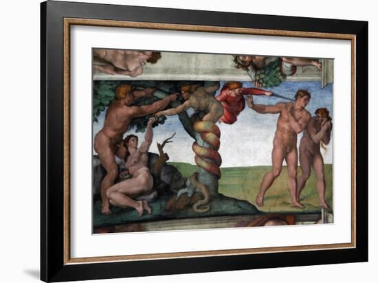 The Original Sin and the Expulsion from Paradise-null-Framed Giclee Print