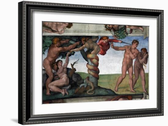 The Original Sin and the Expulsion from Paradise-null-Framed Giclee Print