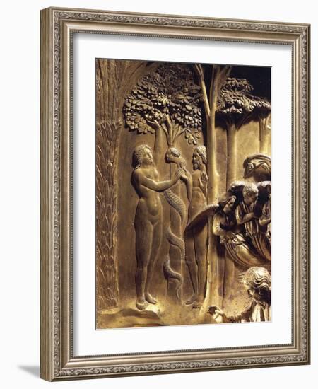 The Original Sin, Detail from the Stories of the Old Testament-Lorenzo Ghiberti-Framed Giclee Print