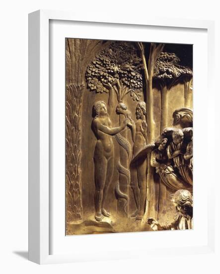The Original Sin, Detail from the Stories of the Old Testament-Lorenzo Ghiberti-Framed Giclee Print