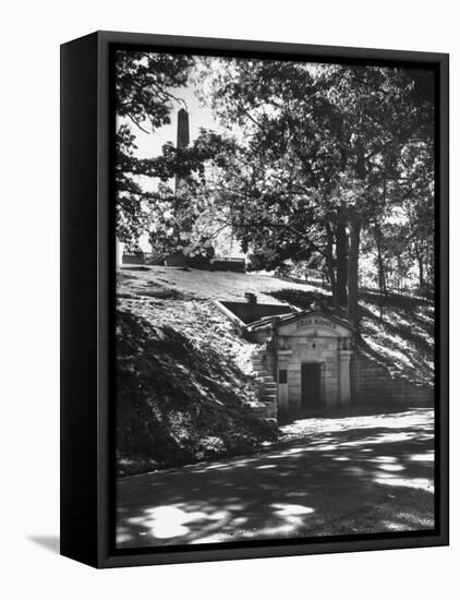 The Original Vault Behind Abraham Lincoln's Tomb-Ralph Crane-Framed Premier Image Canvas
