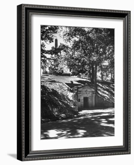 The Original Vault Behind Abraham Lincoln's Tomb-Ralph Crane-Framed Photographic Print