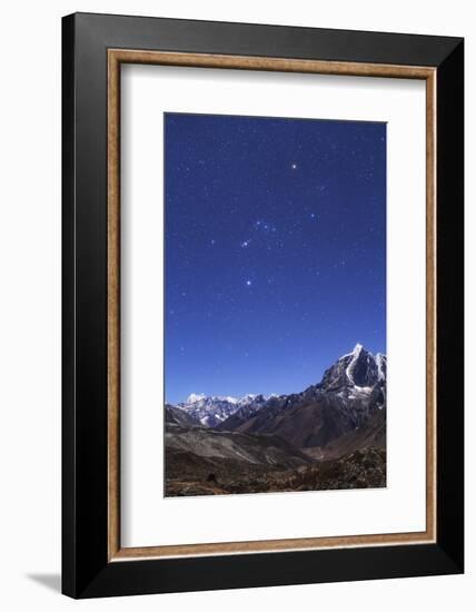 The Orion Constellation Above the Moonlit Landscape of the Himalayas in Nepal-Stocktrek Images-Framed Photographic Print