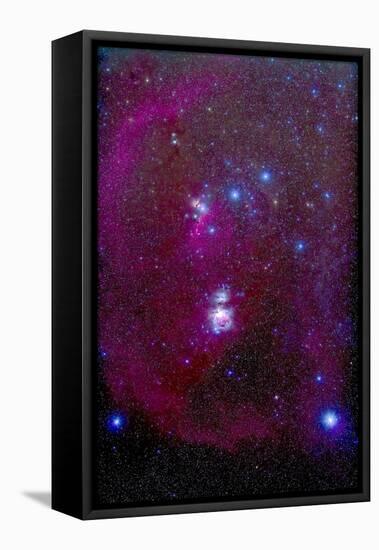 The Orion Nebula, Belt of Orion, Sword of Orion and Nebulosity-null-Framed Premier Image Canvas