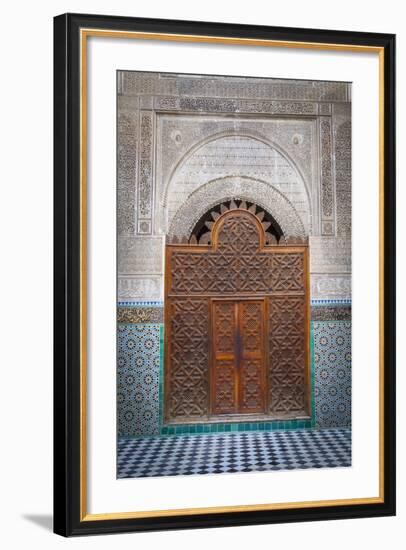 The Ornate Interior of Madersa Bou Inania-Doug Pearson-Framed Photographic Print