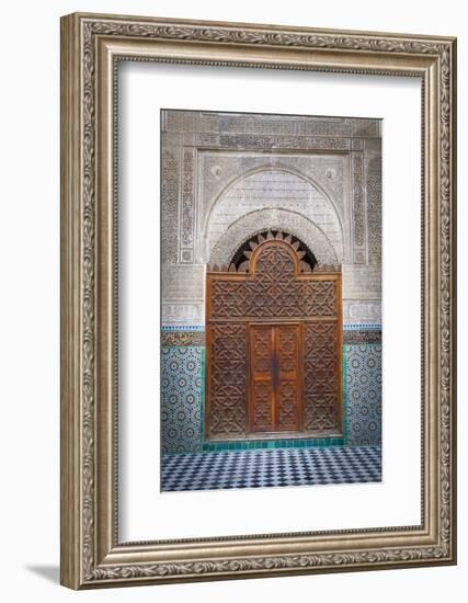 The Ornate Interior of Madersa Bou Inania-Doug Pearson-Framed Photographic Print