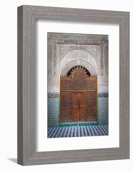 The Ornate Interior of Madersa Bou Inania-Doug Pearson-Framed Photographic Print