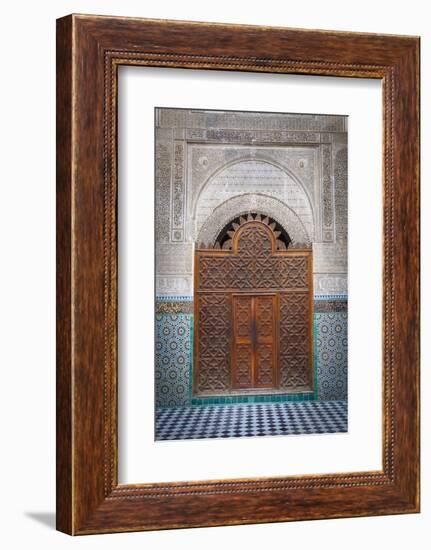 The Ornate Interior of Madersa Bou Inania-Doug Pearson-Framed Photographic Print