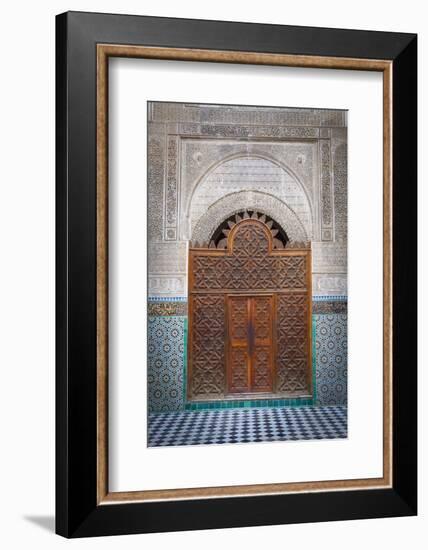 The Ornate Interior of Madersa Bou Inania-Doug Pearson-Framed Photographic Print