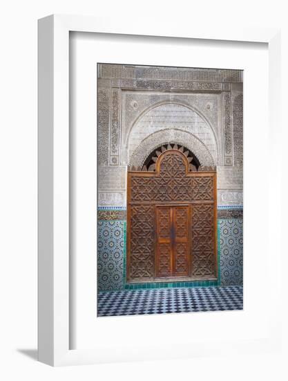 The Ornate Interior of Madersa Bou Inania-Doug Pearson-Framed Photographic Print