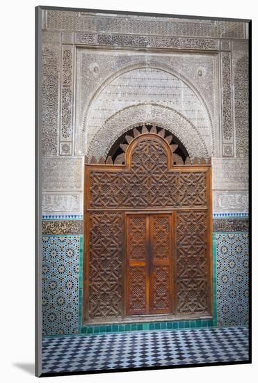 The Ornate Interior of Madersa Bou Inania-Doug Pearson-Mounted Photographic Print