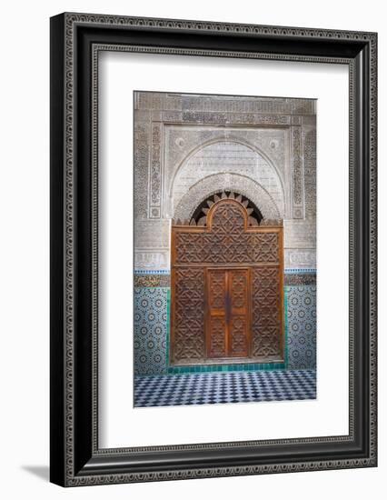 The Ornate Interior of Madersa Bou Inania-Doug Pearson-Framed Photographic Print