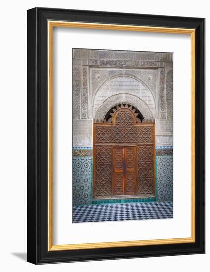 The Ornate Interior of Madersa Bou Inania-Doug Pearson-Framed Photographic Print