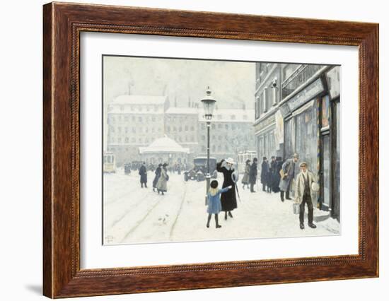 The Osterbrogade in Winter-Paul Fischer-Framed Giclee Print