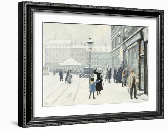 The Osterbrogade in Winter-Paul Fischer-Framed Giclee Print