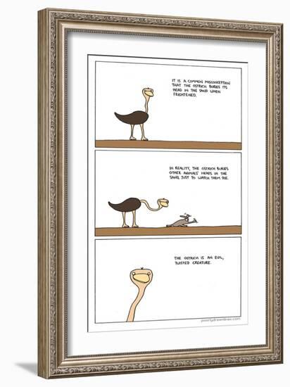 The Ostrich-Reza Farazmand-Framed Art Print