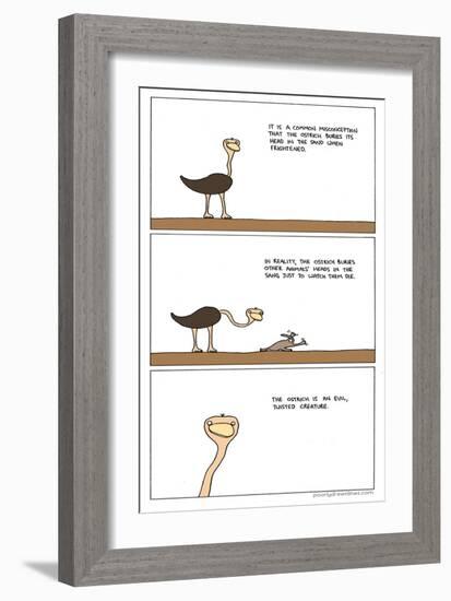 The Ostrich-Reza Farazmand-Framed Art Print