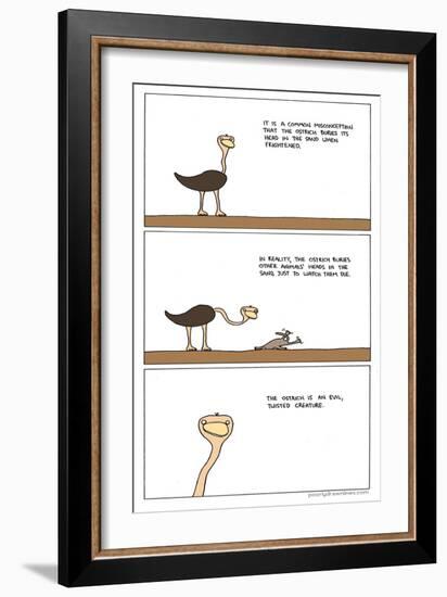 The Ostrich-Reza Farazmand-Framed Art Print