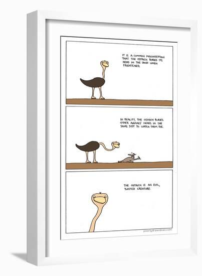 The Ostrich-Reza Farazmand-Framed Art Print