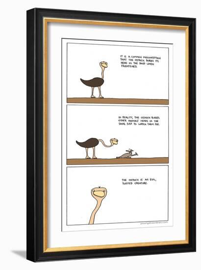 The Ostrich-Reza Farazmand-Framed Art Print