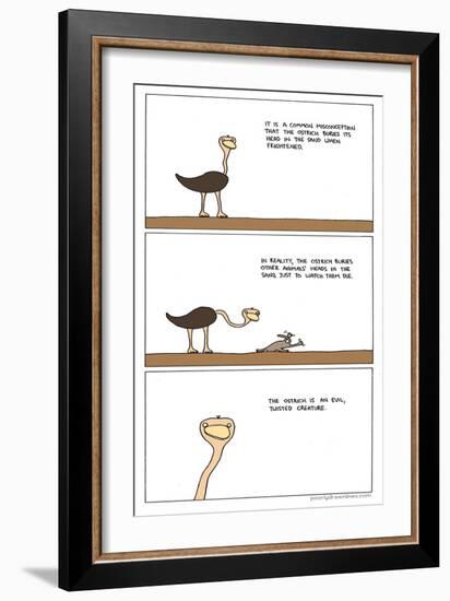 The Ostrich-Reza Farazmand-Framed Premium Giclee Print