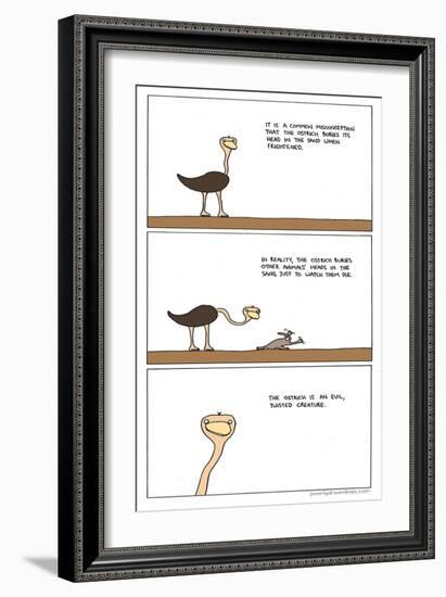 The Ostrich-Reza Farazmand-Framed Premium Giclee Print