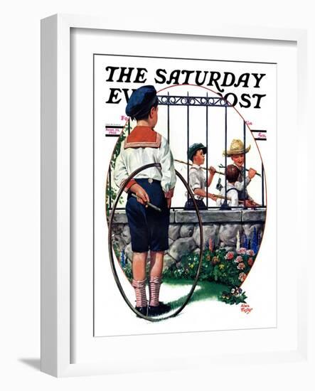 "The Other Half, One," Saturday Evening Post Cover, September 19, 1931-Alan Foster-Framed Giclee Print