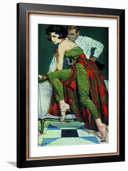 The Other Wife - Saturday Evening Post "Men at the Top", January 30, 1960 pg.31-Bob Me Ginnis-Framed Giclee Print