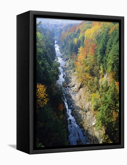 The Ottauquechee River, Quechee Gorge, Vermont, USA-Fraser Hall-Framed Premier Image Canvas