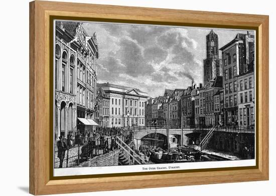 The Oude Gracht (The Old Canal)-null-Framed Stretched Canvas