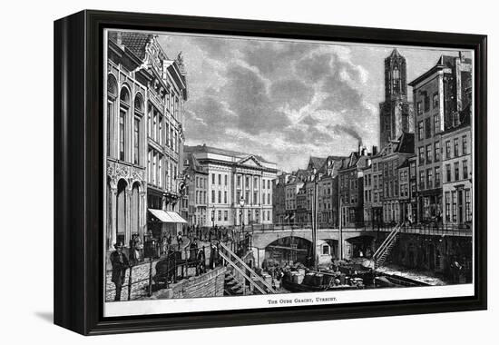The Oude Gracht (The Old Canal)-null-Framed Stretched Canvas