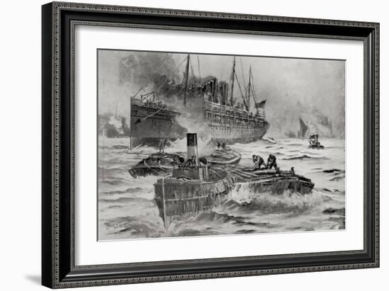The Outbreak of the Second Boer War, October 1899 - Transport Leaving England for the Cape-Louis Creswicke-Framed Giclee Print