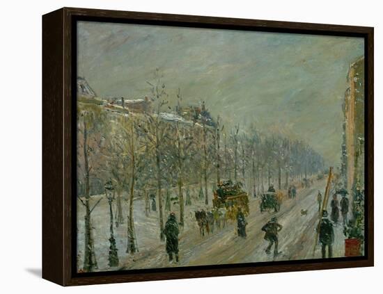 The Outer Boulevards: Snow, 1879-Camille Pissarro-Framed Premier Image Canvas