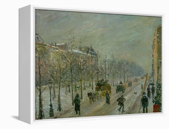 The Outer Boulevards: Snow, 1879-Camille Pissarro-Framed Premier Image Canvas