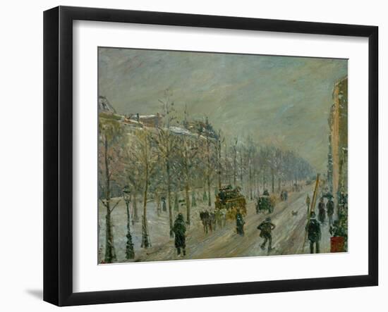 The Outer Boulevards: Snow, 1879-Camille Pissarro-Framed Giclee Print