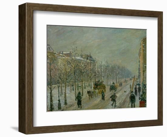 The Outer Boulevards: Snow, 1879-Camille Pissarro-Framed Giclee Print