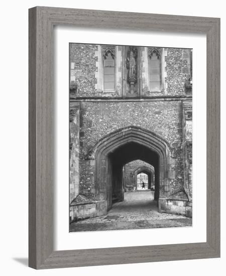 The Outer Gate of Winchester College Which Dates from 1395-Cornell Capa-Framed Photographic Print