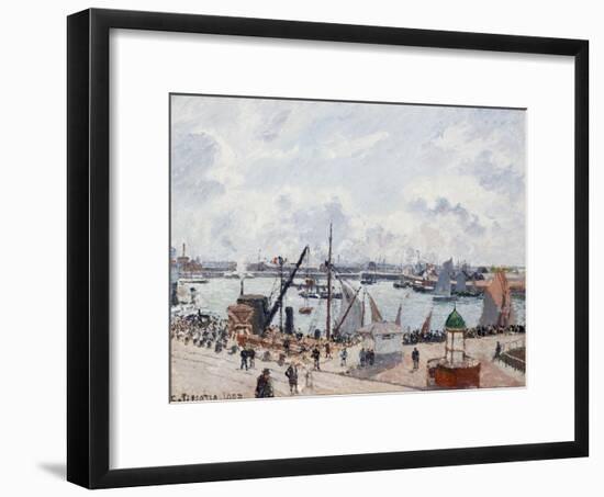 The Outer Harbour of Le Havre, Morning Sun-Camille Pissarro-Framed Giclee Print
